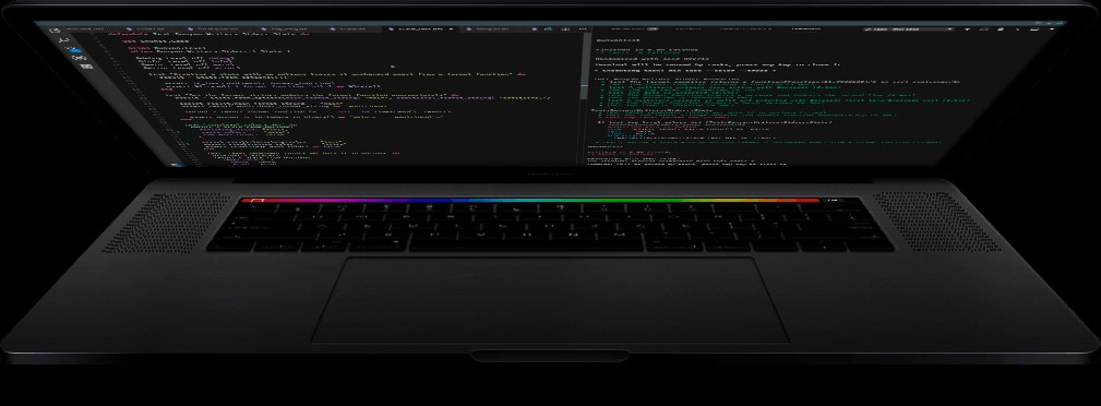 Notebook exibindo um editor de código